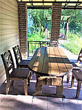 Овальний комплект з масиву дерева 2000х800 мм та 6 стільців від виробника, комплект Furniture set - 35, фото 3