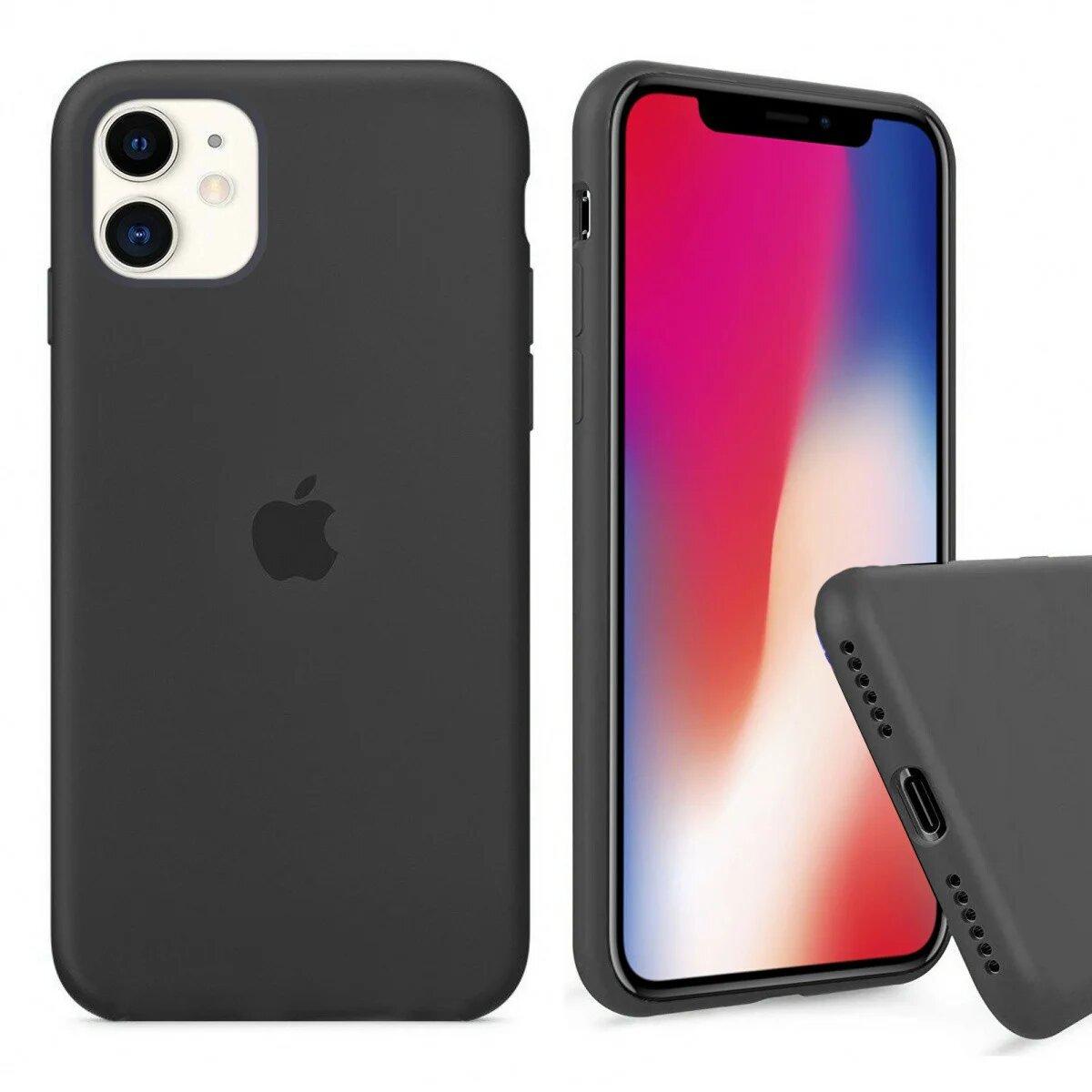 Чохол Silicone FULL case для IPhone 12 Dark grey темно-сірий