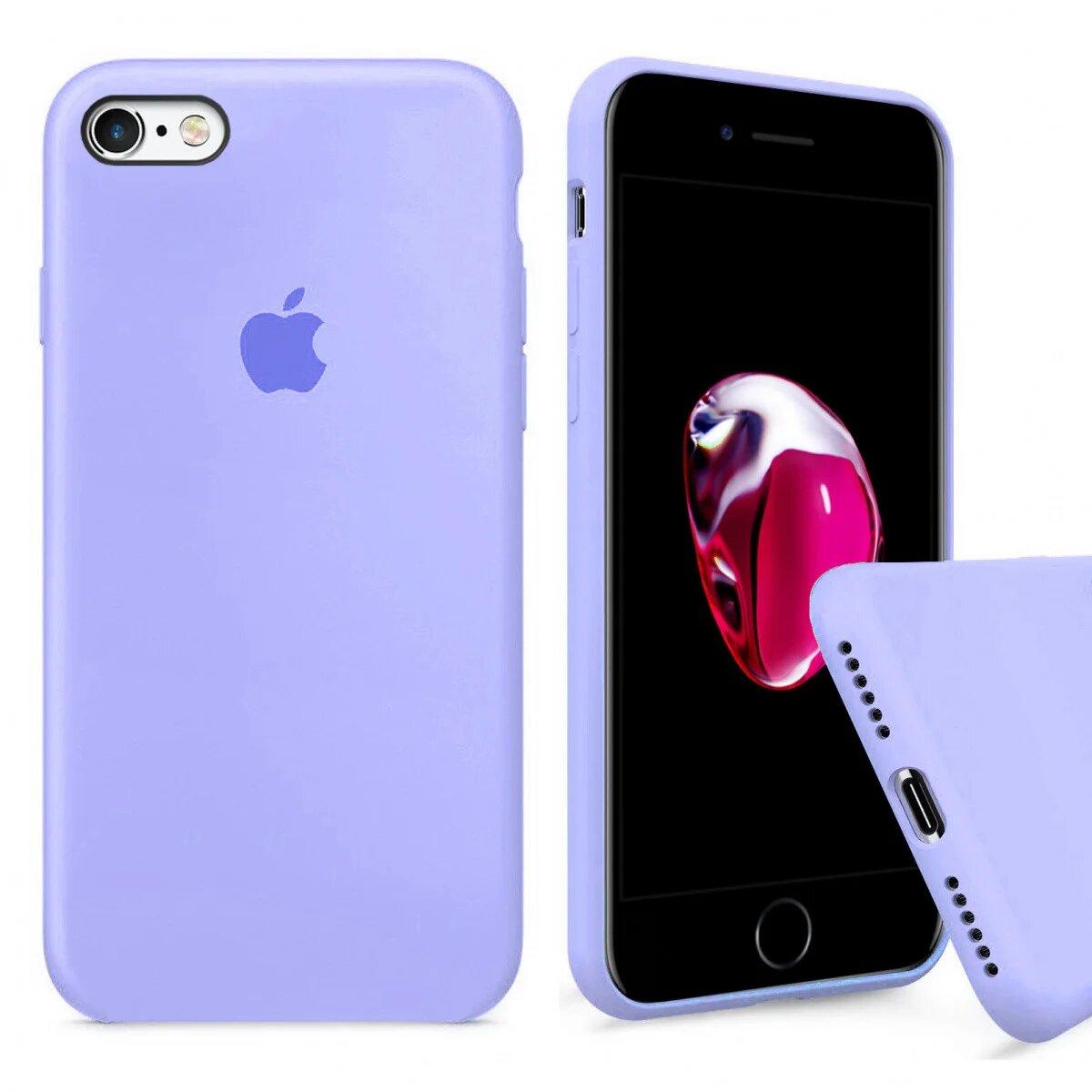 Чохол Silicone FULL case для IPhone 6 Plus/6s Plus Lilac блакитний, фото 1