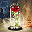 Мишко з Троянд 25см + Троянда в колбі з LED підсвічуванням у подарунок, фото 10