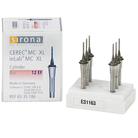 CEREC CYLINDER POINTE BUR 12 EF, 6шт., циліндрична фреза, права сторона, для 4-моторного апарату і SW>V.4.4