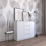 Комод на 4 шухляди та 2 двері з фасадами без ручок R-11, фото 2