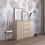 Комод на 4 шухляди та 2 двері з фасадами без ручок R-11, фото 7