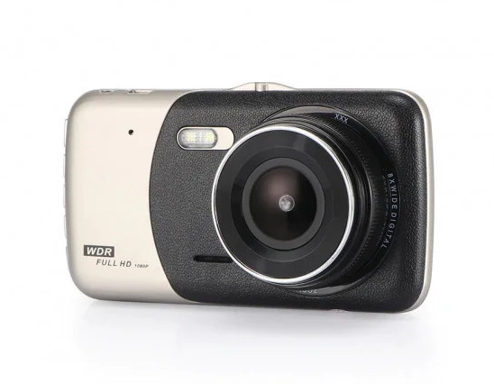 Автомобільний відеореєстратор DVR T652 4" Full HD 1080p з 2 камерами, фото 1