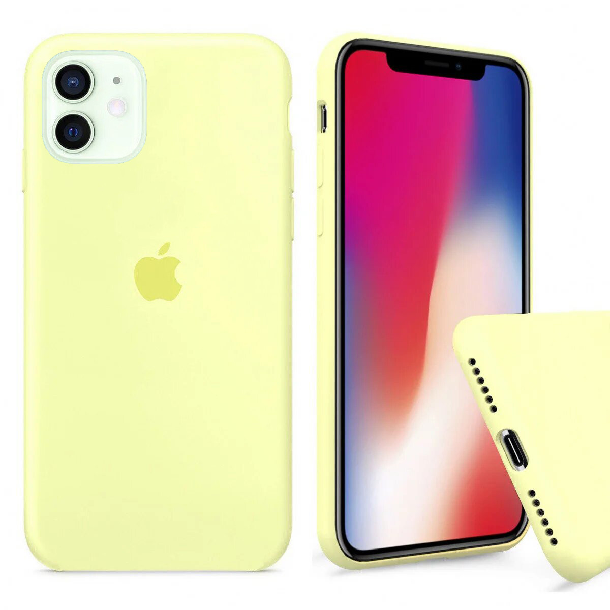 Чохол Silicone FULL case для IPhone 12 Mellow yellow жовтий