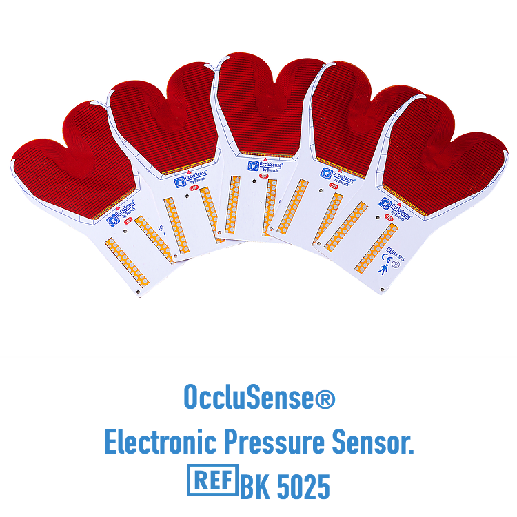 OccluSense Sensors, електронний сенсор тиску (пластина), 25 шт., товщина 60 мкм, гнучний матеріал, червоне