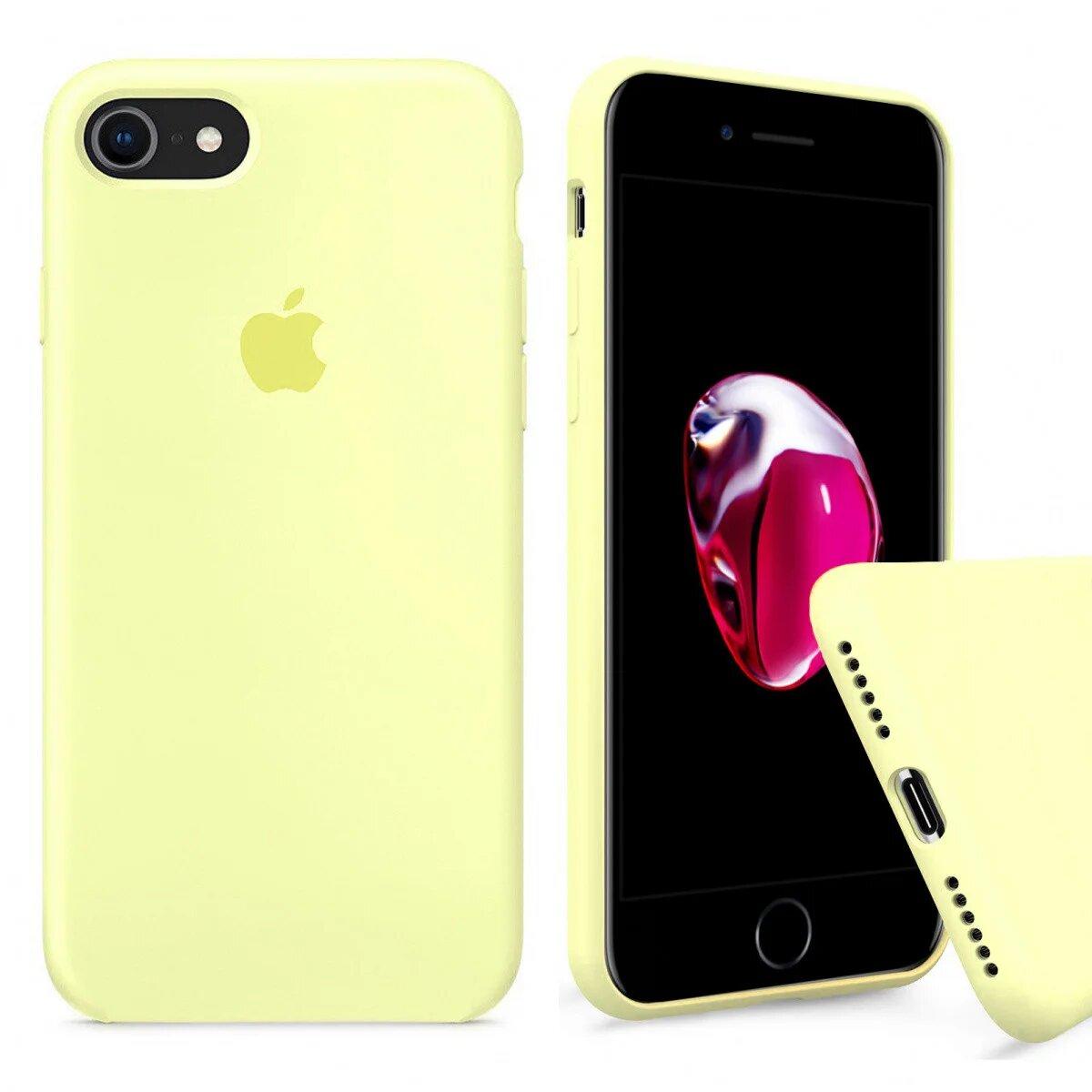 Чохол Silicone FULL case для IPhone 7 Mellow yellow жовтий