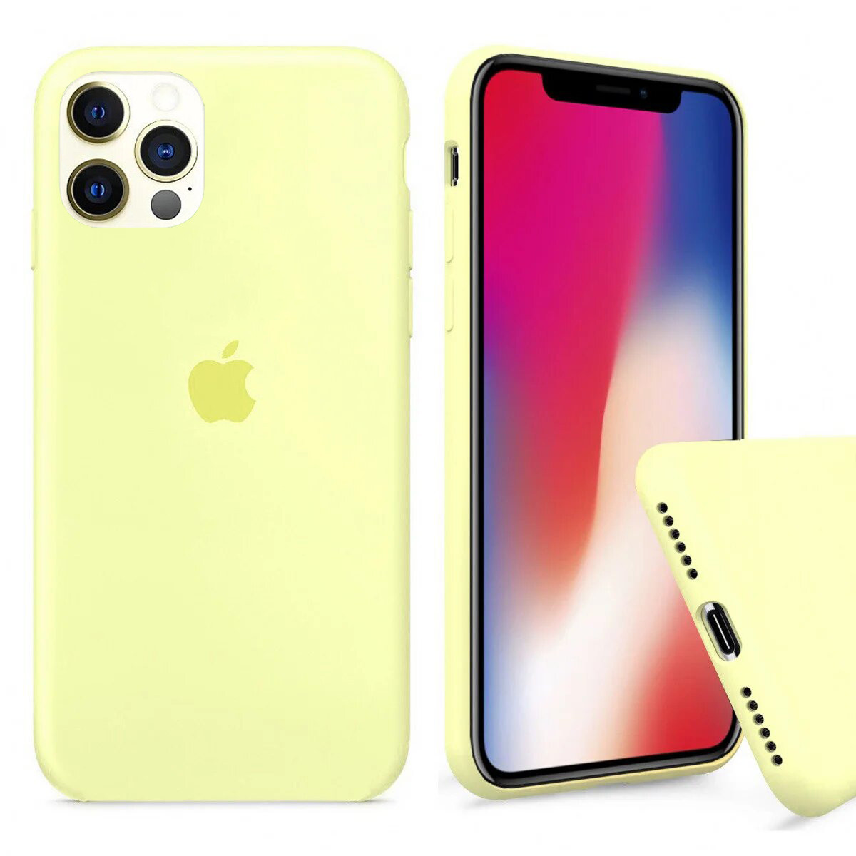 Чохол Silicone FULL case для IPhone 12 Pro Mellow yellow жовтий