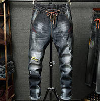 Джинсы мужские зауженные, джинсы на манжетах размеры 33