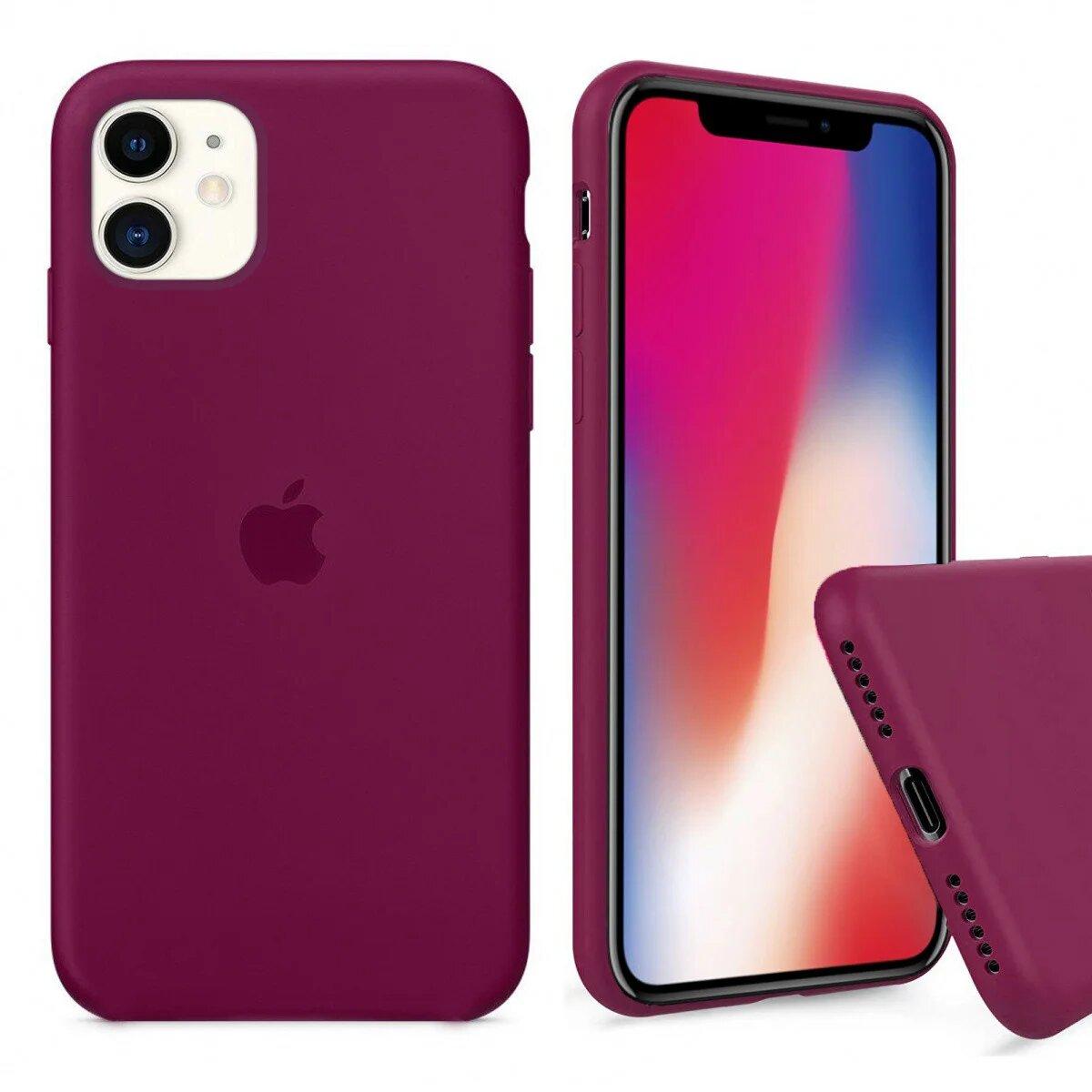 Чохол Silicone FULL case для IPhone 12 Mini Marsala марсала