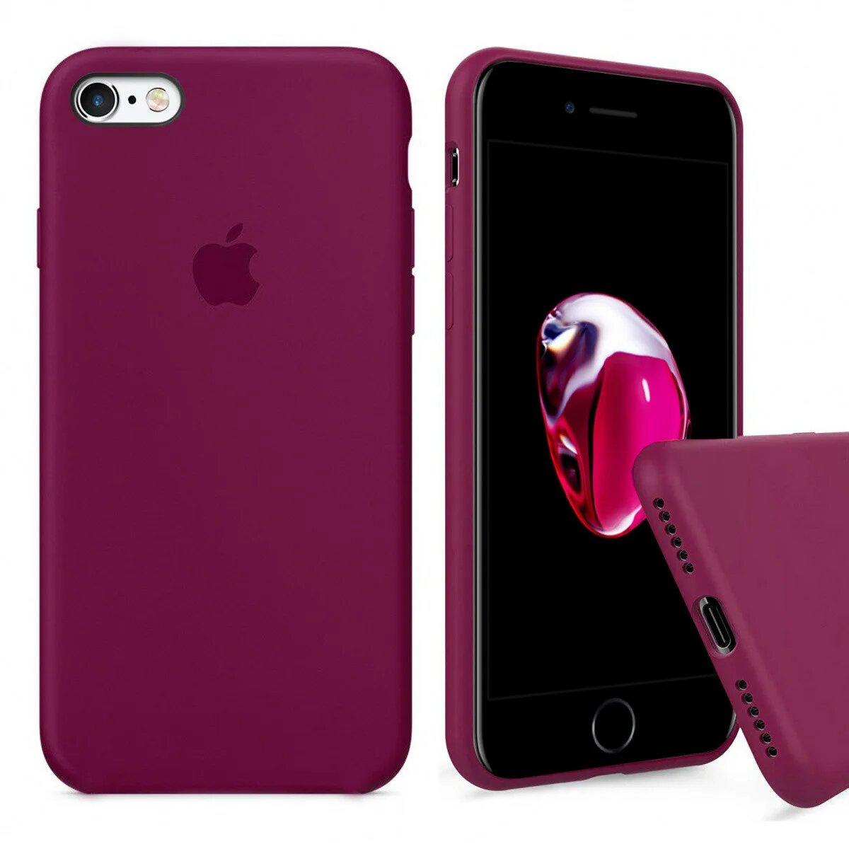 Чохол Silicone FULL case для IPhone 6/6s Marsala марсала