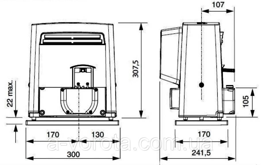 Came BX-800 Base автоматика для откатных ворот(створка до 800кг) - фото 5 - id-p1347200611