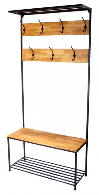 Вешалка в Прихожую Loft Classic Из Металла и Дерева в Стиле Лофт ...