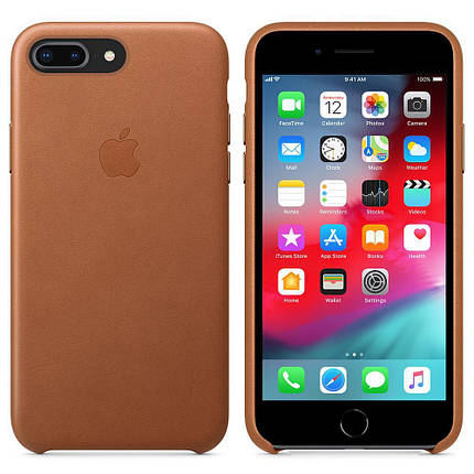 Чехол накладка на iPhone 7 Plus/8 Plus good Leather Case saddle brown, фото 2