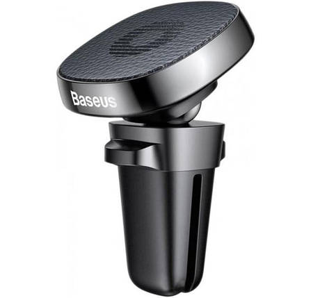Автотримач Baseus Privity Series Air outlet Magnet leather black, фото 1