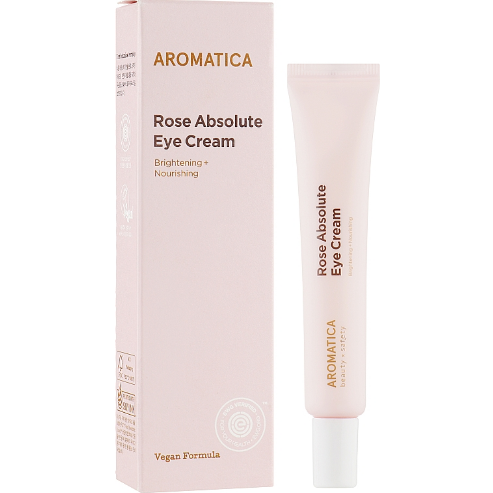 Органічний крем для повік з ефірною олією троянди Aromatica Rose Absolute Eye Cream 20 г (8809151138264), фото 1