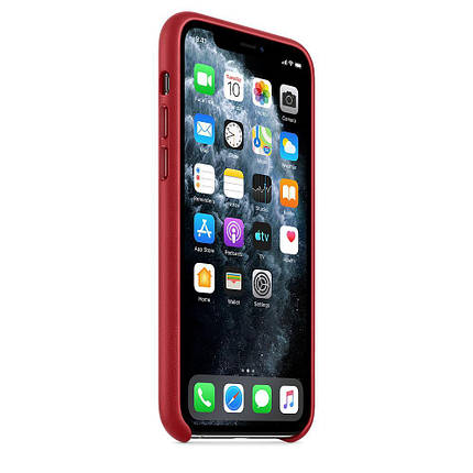 Чохол накладка на iPhone 11 Leather Case red, фото 3