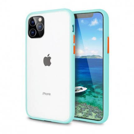 Чохол накладка xCase для iPhone 12/12 Pro Gingle series light blue orange, фото 1