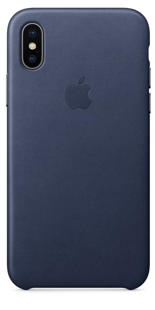 Чохол накладка на iPhone Х/XS Leather Case midnight blue