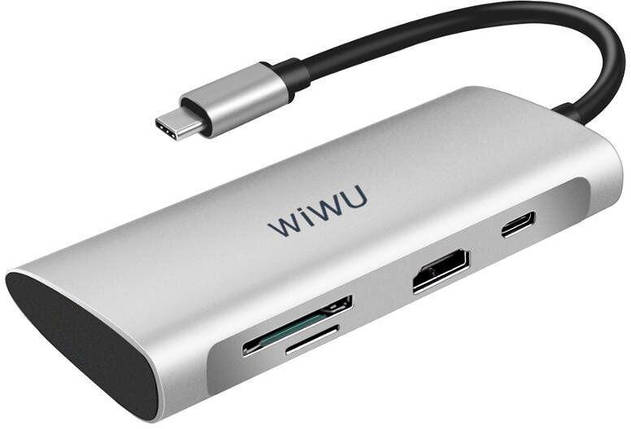 Перехідник Wiwu Apollo A731HP 7in1 Type-C Silver, фото 2