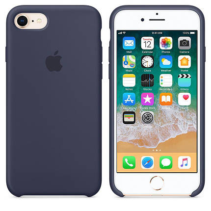 Чохол OEM for Apple iPhone 7/8 Silicone Case Midnight Blue (MMWK2), фото 1