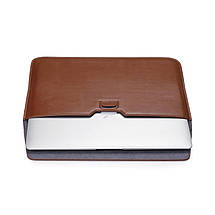 Папка-конверт PU sleeve bag для MacBook 15" coffee, фото 4