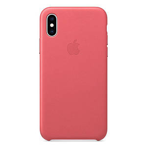 Чехол накладка на iPhone X/XS good Leather Case peony pink