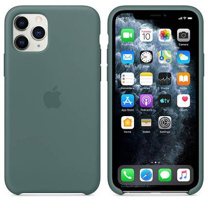 Чохол накладка xCase на iPhone 11 Pro Silicone Case pine green, фото 2