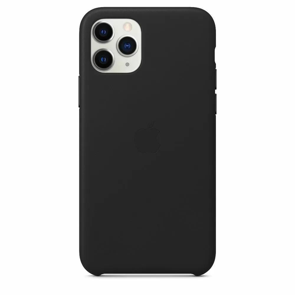 Чохол накладка на iPhone 11 Pro Max Premium good Leather Case black