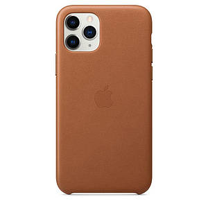 Чехол накладка на iPhone 11 Pro good Leather Case saddle brown