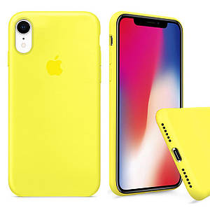 Чохол накладка xCase для iPhone XR Silicone Case Full лимонний
