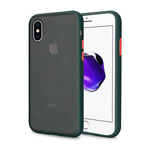 Чохол накладка xCase для iPhone XS Max Gingle forest green series orange