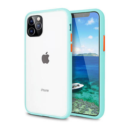 Чохол накладка xCase для iPhone 11 Pro Max Gingle series light blue orange, фото 2