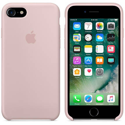 Чохол для iPhone 7/8 Silicone Case блідо рожевий, фото 3