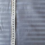 Сатин Люкс страйп сірий у смужку 1х1, ш. 240 см, фото 4
