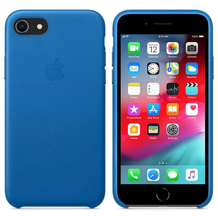 Чохол на iPhone 7/8 Leather Case синій, фото 3