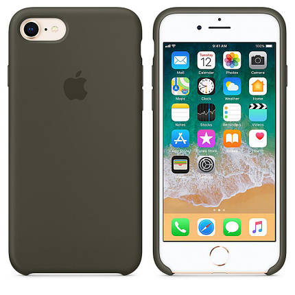 Чохол OEM for Apple iPhone 7/8 Silicone Case Dark Olive (MR3N2), фото 1