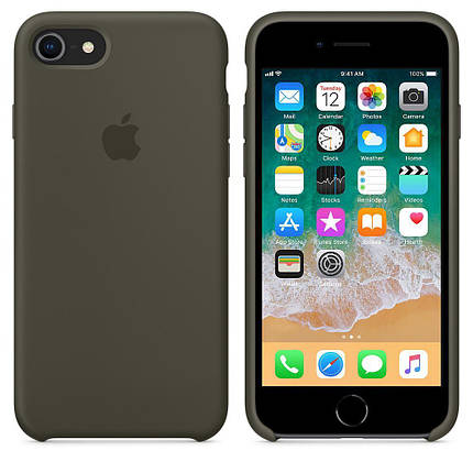 Чохол OEM for Apple iPhone 7/8 Silicone Case Dark Olive (MR3N2), фото 3