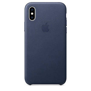 Чохол накладка на iPhone XS Max Leather Case midnight blue