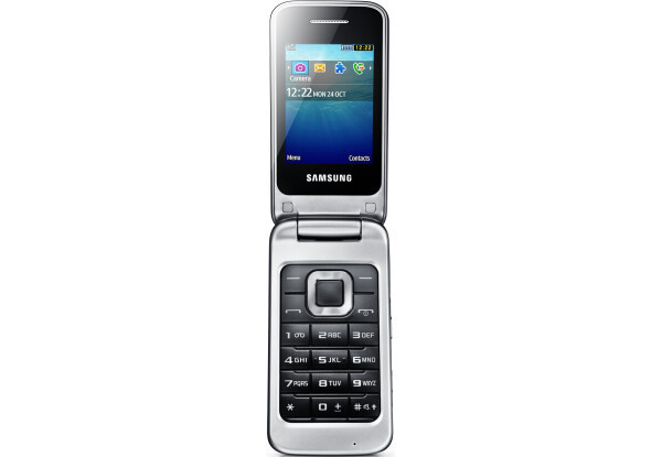 Samsung C3520 Silver кнопковий мобільний телефон розкладачка 800 мАг, фото 1