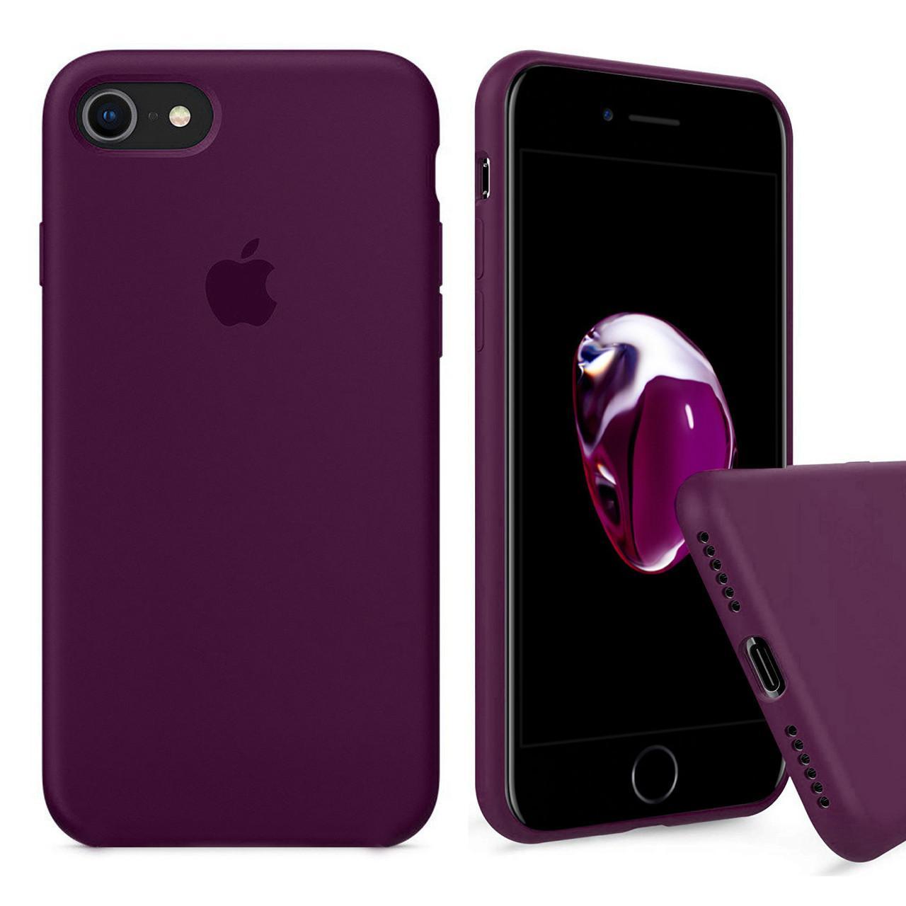 Чохол накладка xCase для iPhone 7/8 Silicone Case Full marsala