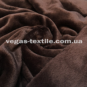 Тканина Махра Велсофт двостороння полірована Коричневий ширина 1.8 м