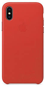 Чохол накладка на iPhone Х/XS Leather Case red