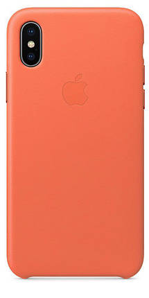 Чохол накладка на iPhone Х/XS Leather Case помаранчевий, фото 1