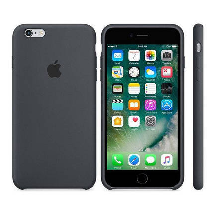 Чохол OEM for Apple iPhone 6/6s Silicone Case Charcoal Gray (MKY02), фото 1