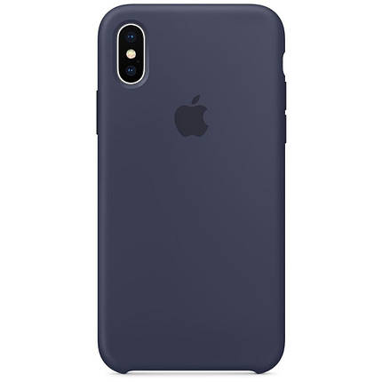 Чохол накладка xCase для iPhone X/XS Silicone Case темно-синій, фото 2