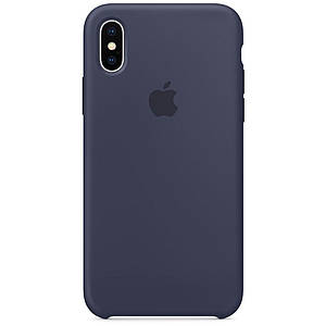 Чохол накладка xCase для iPhone X/XS Silicone Case темно-синій