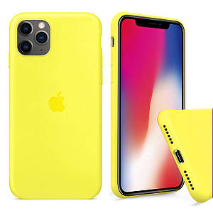 Чохол накладка xCase для iPhone 11 Pro Silicone Case Full лимонний