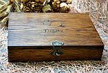 Дубова коробка для весільних світлин і флешки/подарунки (еліт), фото 2