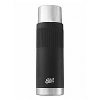 Термос Esbit® SCULPTOR stainless steel vacuum flask with silicon sleeve VF1000SC-SL-BK - Black